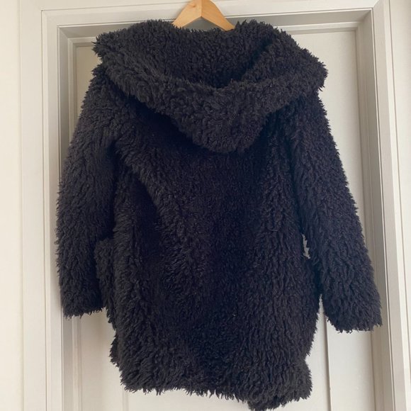 Oversized Boucle Teddy Coat with Hood SIZE M/L - Picture 6 of 6